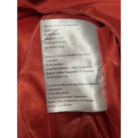 Michael Kors Women's Orange Silky Satin Light Utility Jacket Size 2X Preppy - Picture 2 of 13